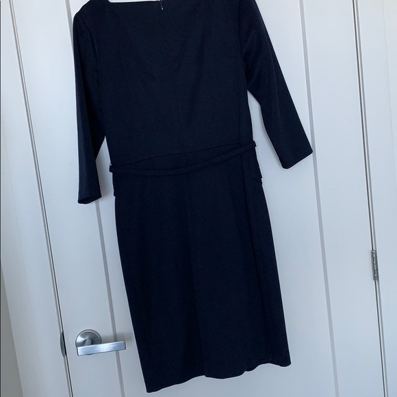 David Meister-3/4 sleeves stretch Navy dress-Sz 8 - Picture 1 of 7